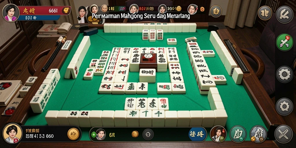 Screenshot gameplay menunjukan suasana tegang saat bermain Mahjong.