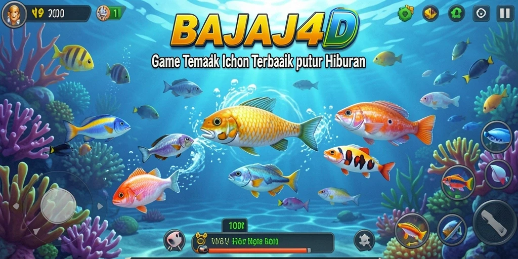 Screenshot BAJAJ4D menampilkan gameplay seru saat menembak ikan.