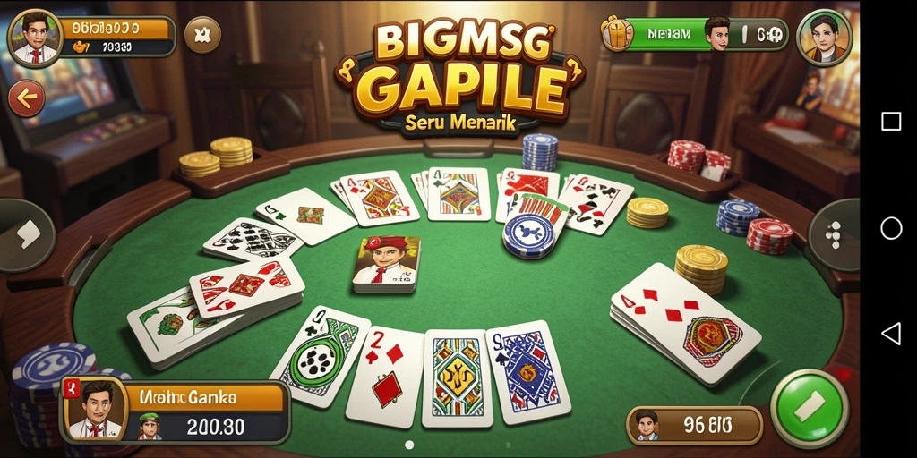 Tampilan screenshot dari permainan Gaple yang seru dan mengasyikan.
