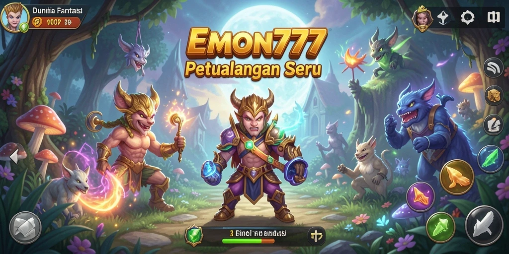 Tampilan screenshot gameplay EMON777 dengan aksi petualangan seru.