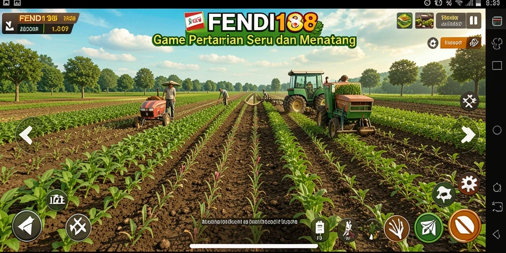Screenshot gameplay FENDI188 menampilkan keindahan pertanian yang vibrant.