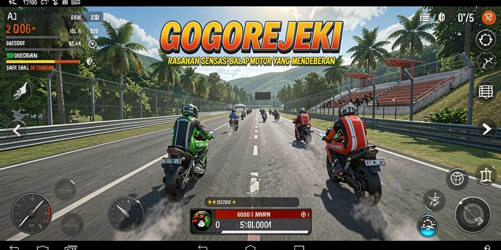 Tampilan gameplay GOGOREJEKI yang menarik dan mendebarkan.