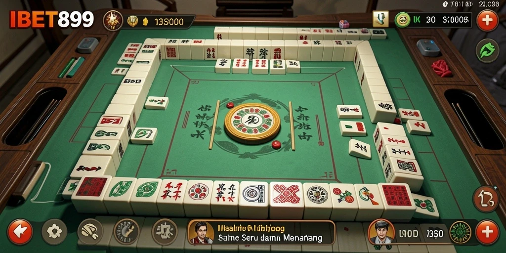 Screenshot utama IBET899 menampilkan gameplay Mahjong yang menarik.