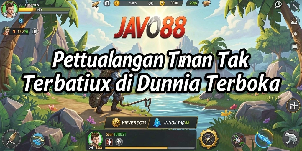 Tangkapan layar JAVO88 menampilkan aksi gameplay dalam dunia terbuka yang menakjubkan.