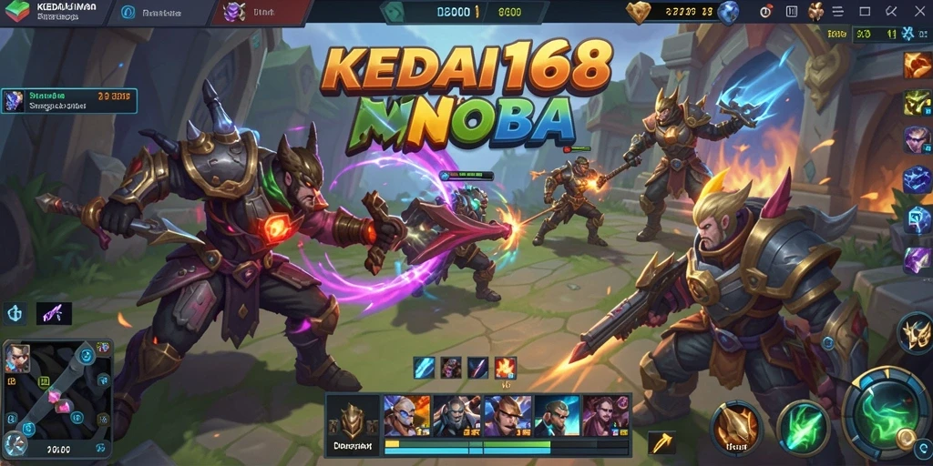 Gameplay seru KEDAI168 dengan strategi tim di arena MOBA.