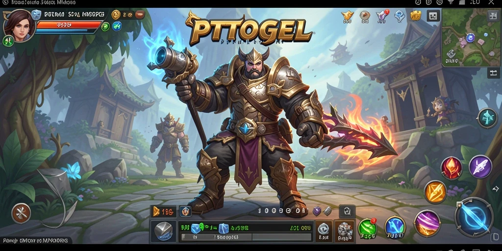 Screenshot menunjukkan aksi seru dalam game MMORPG PTTOGEL.