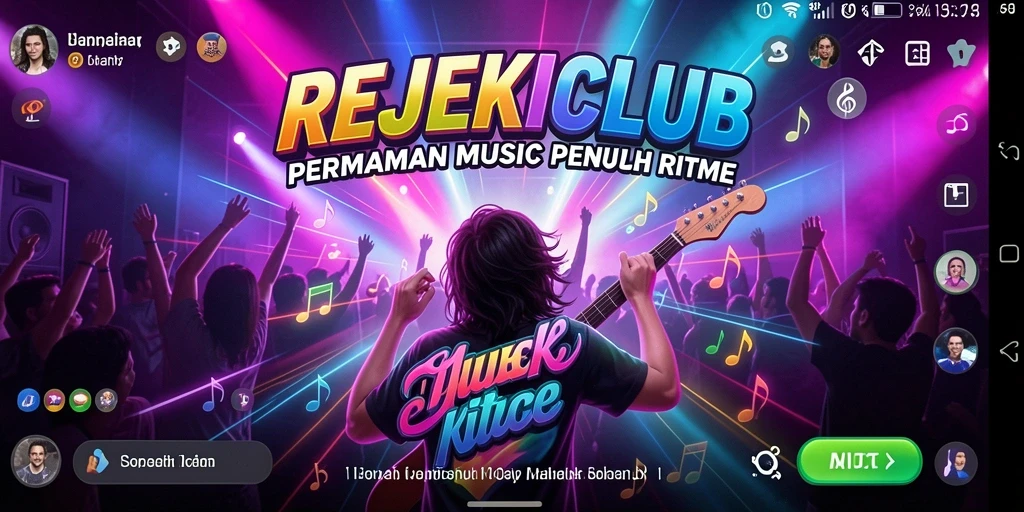 Tampilan gameplay <strong>REJEKICLUB</strong> yang penuh warna dan menarik.