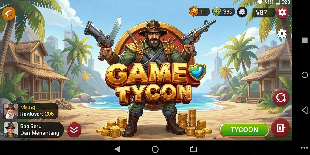 Tampilan gameplay V87 yang menantang dan seru.
