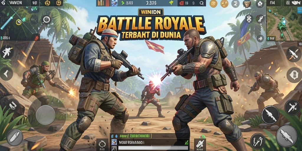 Tampilan epic gameplay seru dalam game Battle Royale WINIDN.