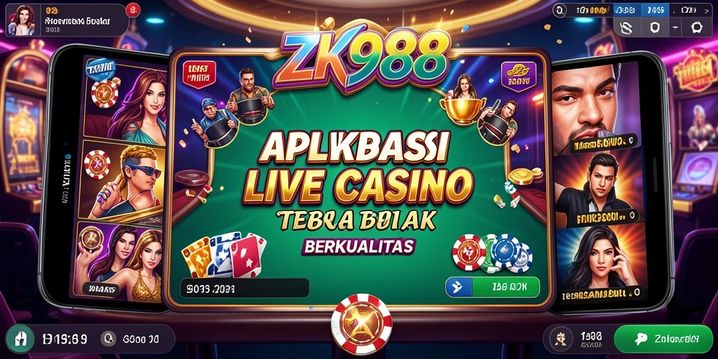 Screenshot gameplay ZK988 yang menampilkan suasana Live Casino yang nyata.
